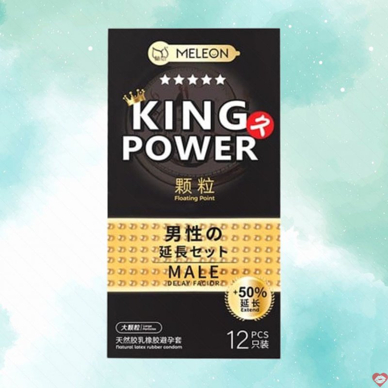 Bao cao su Meleon King Power hạt nổi kéo dài cực mạnh 12 cái 