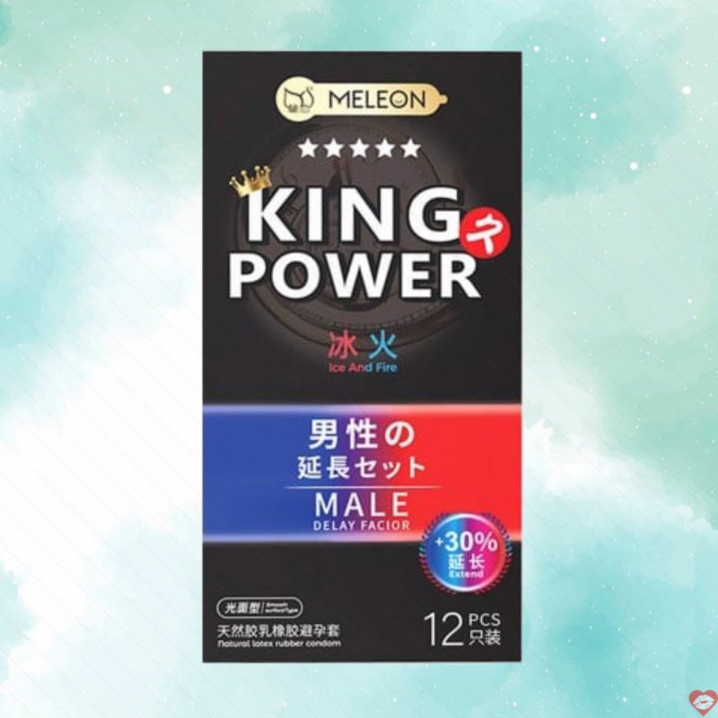 Bao cao su Meleon King Power Ice Fire nóng lạnh kéo dài 30% cực thích 