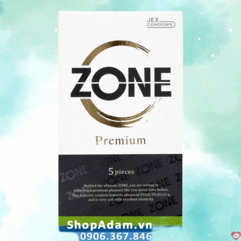 Bao cao su 0.01mm Jex Zone Premium gel tàng hình siêu mỏng cảm giác thật 