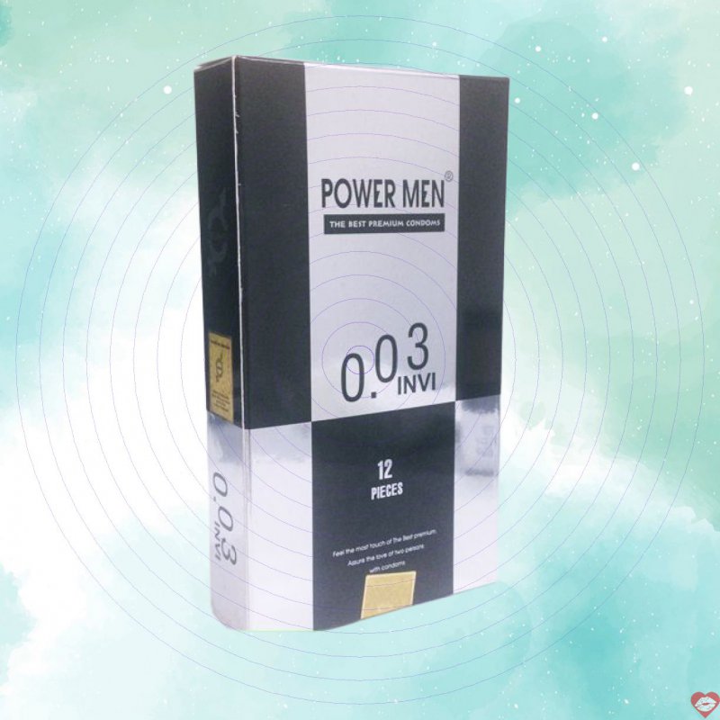 Bao cao su siêu mỏng cao cấp Power Men 0.03 Invi gel bôi trơn 
