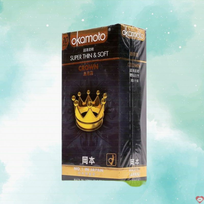 Bao cao su Okamoto Crown siêu mỏng mềm mại nhập khẩu Nhật 