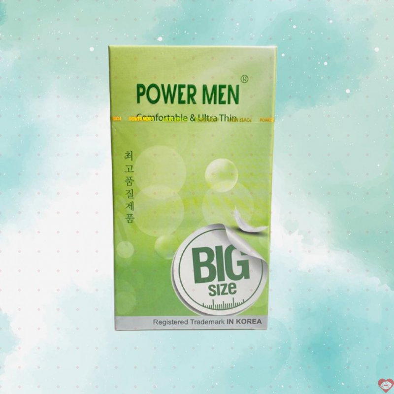 Bao cao su size to 55mm siêu mỏng trơn Power Men ultra thin 