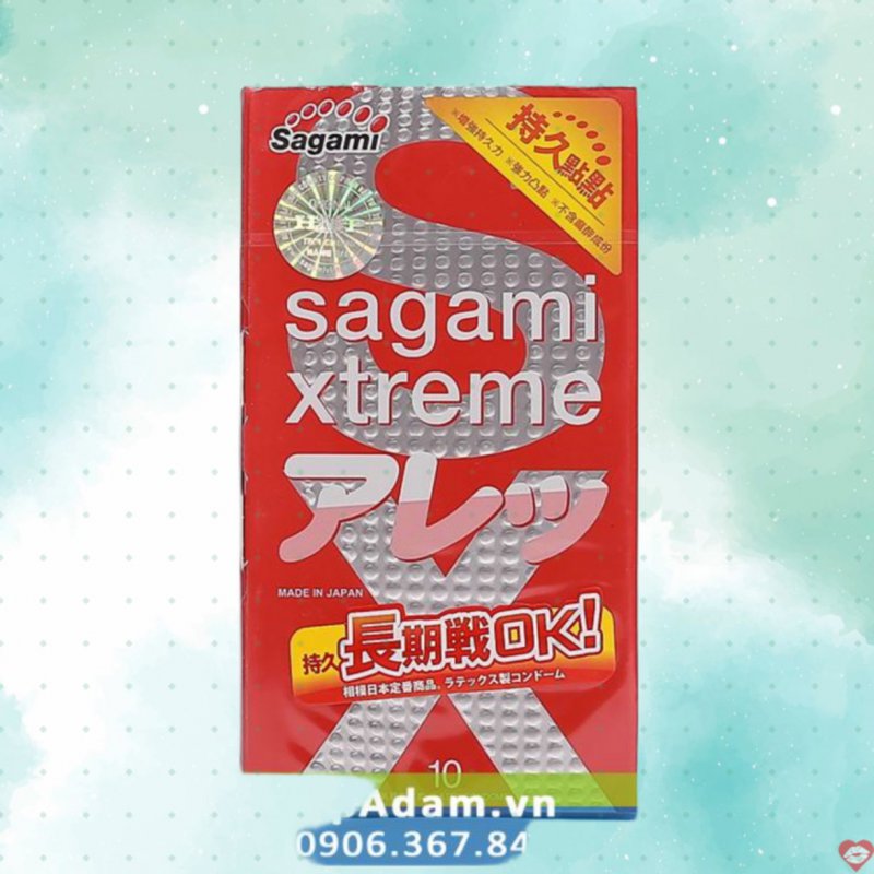 Bao cao su Sagami Xtreme Feel Long mỏng gai kéo dài thời gian quan hệ 