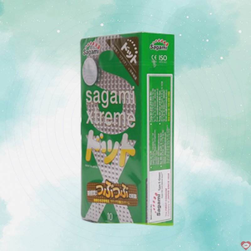 Bao cao su Sagami Xtreme Green Gai Kích Thích Mạnh Mẽ An Toàn 