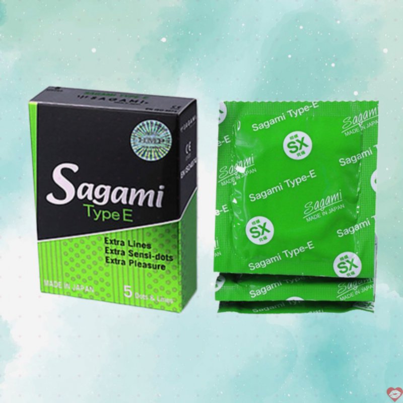 Bao cao su Sagami Type E siêu mỏng gân gai tăng khoái cảm 
