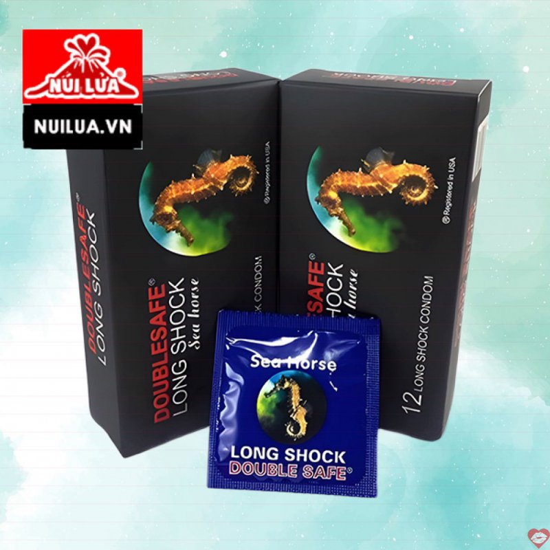 Bao cao su Doublesafe Long Shock mỏng trơn kéo dài 