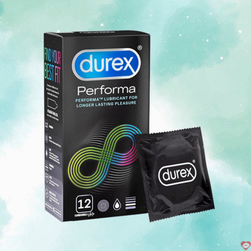 Bao cao su Durex Performa 12s tăng khoái cảm bền lâu an toàn 