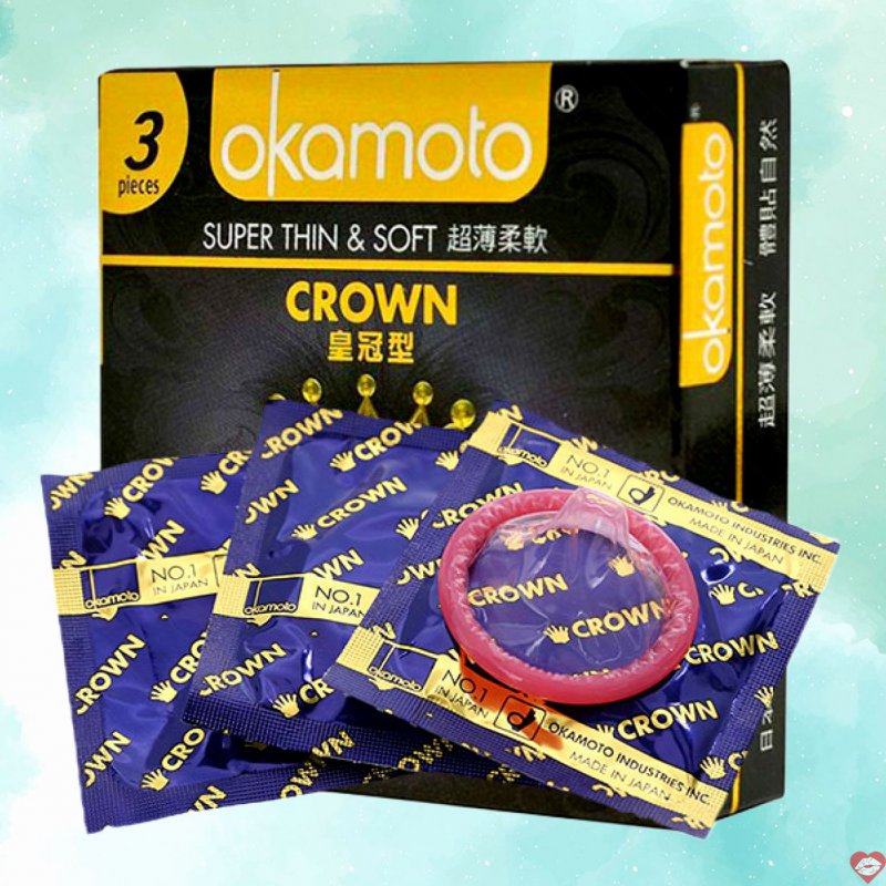 Bao cao su Okamoto Crown hộp 3 cái