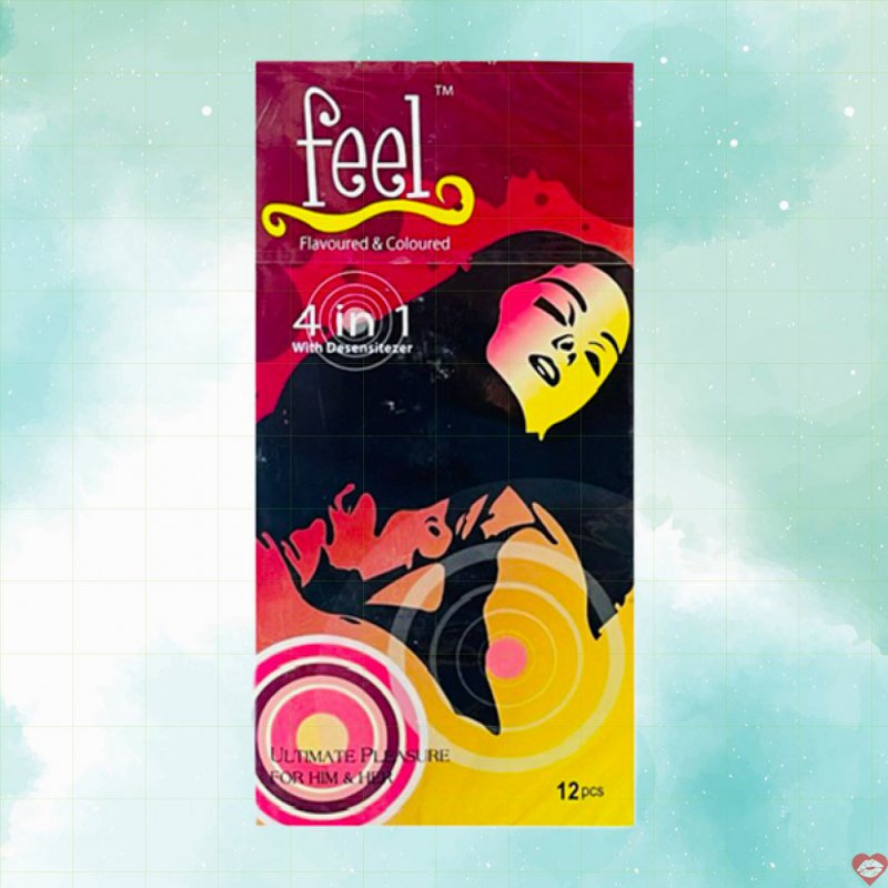 Bao cao su Feel 4 in 1 gân gai ôm sát kéo dài thời gian