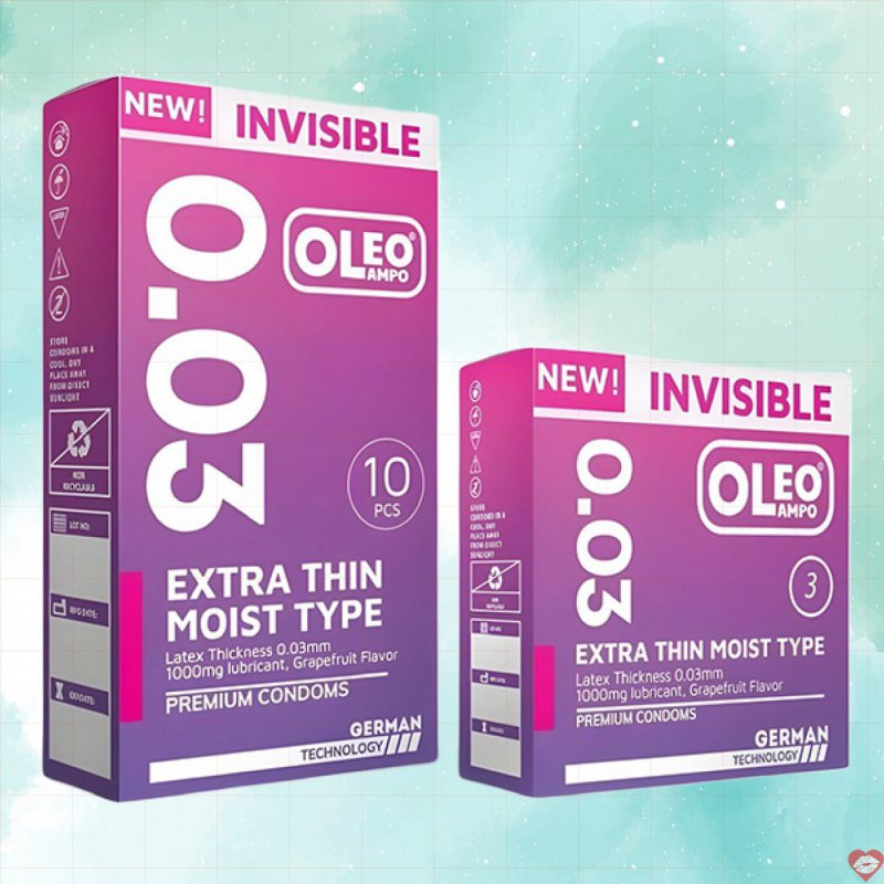 Bao cao su siêu mỏng Oleo Lampo 0.03 Invisible