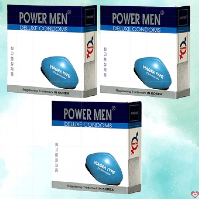 Bao cao su Powermen Viagra hộp 3 chiếc