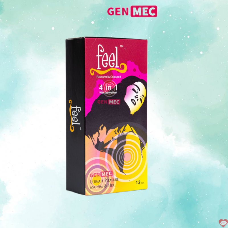 Bao Cao Su Kéo Dài Xuất Tinh Gai Gân Liti - 4in1 Feel Nhập Chính Hãng
