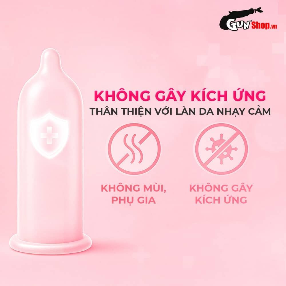 Bao cao su Okamoto 0.01 PU - Siêu mỏng tàng hình truyền nhiệt chân thật - Hộp 4 cái