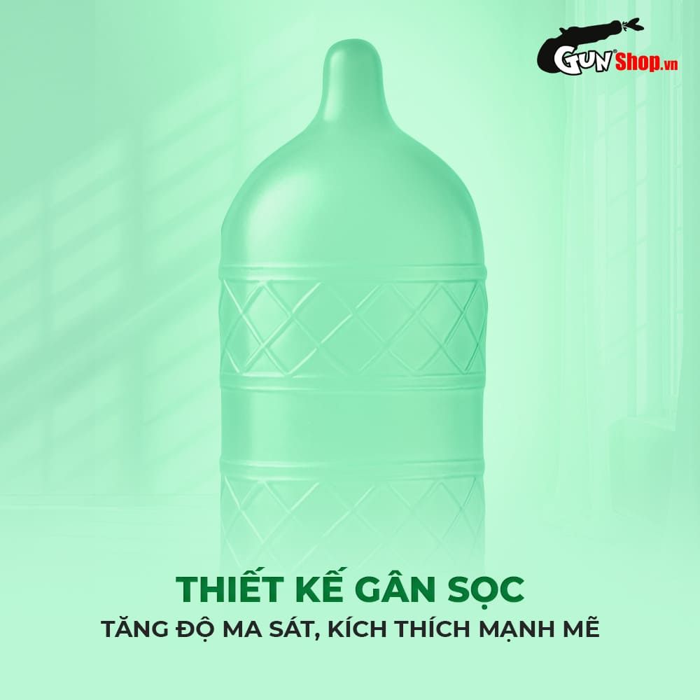 Bao cao su Okamoto Harmony - Gân sọc siêu mỏng - Hộp 10 cái
