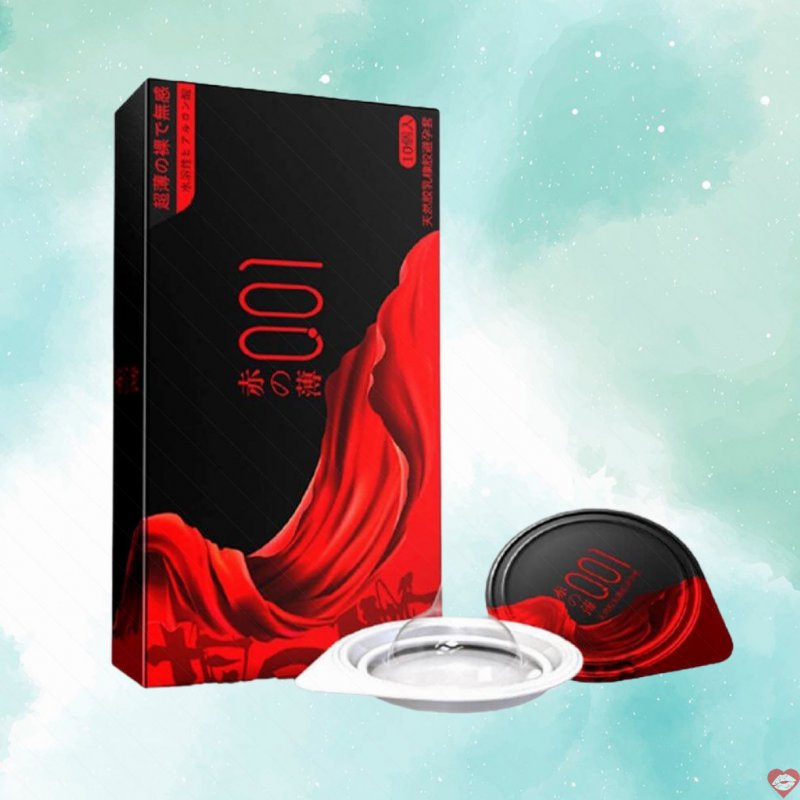 Bao cao su OLO 0.01 Đỏ đen Siêu mỏng nóng ấm Kích thích Mạnh Mẽ 