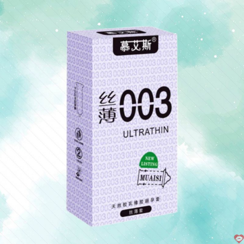 Bao cao su Muaisi 0.03 siêu mỏng mềm mại hộp 12 cái an toàn 