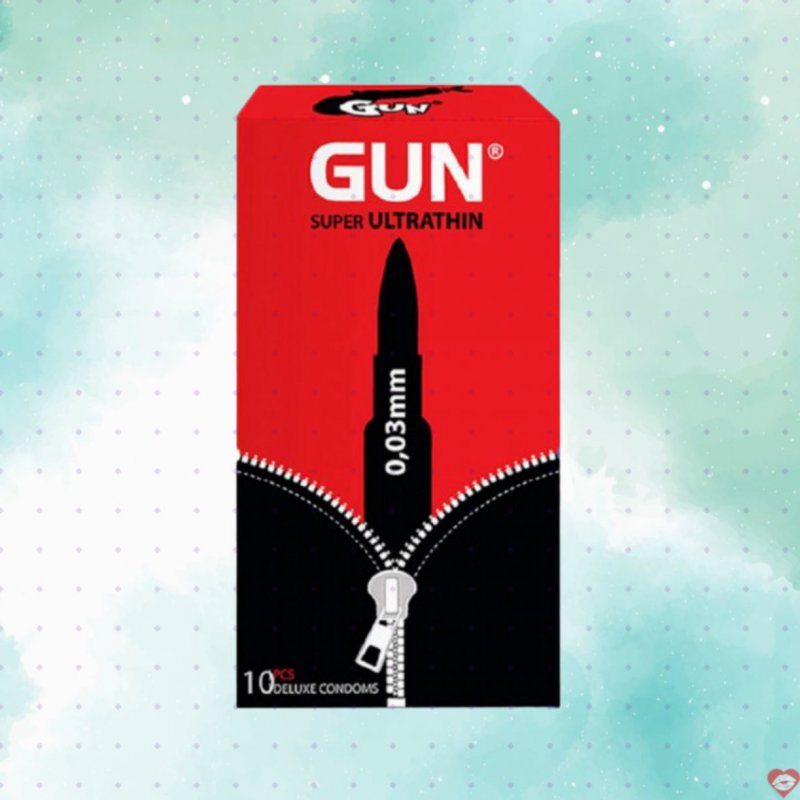 Bao cao su Gun Super Ultra Thin siêu mỏng 0.03mm hộp 10 cái an toàn 