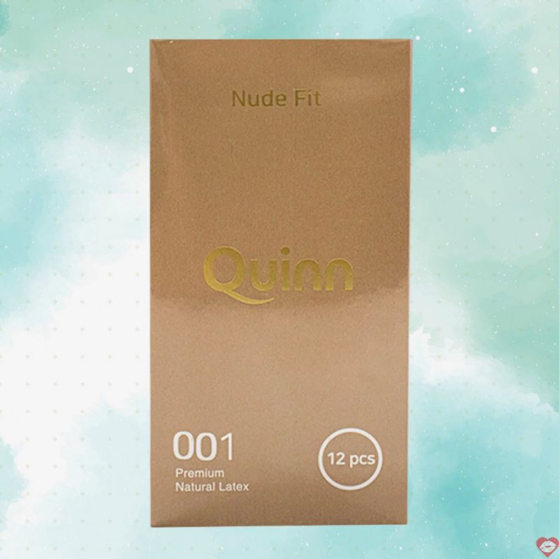 Bao cao su Quinn Nude Fit siêu mỏng chống tuột hộp 12 cái cảm giác da thật 