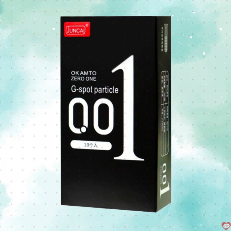 Bao cao su Juncai 001 Okamto Black siêu mỏng gai li ti hộp 10 cái 