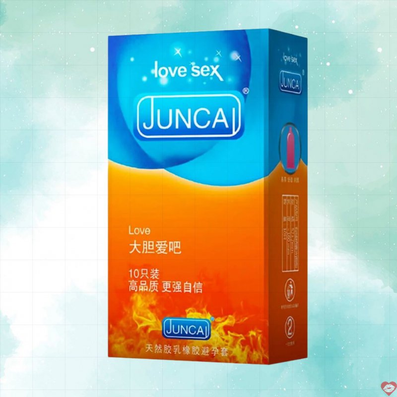 Bao cao su Juncai Love siêu mỏng bôi trơn tăng cảm xúc hộp 10 cái 