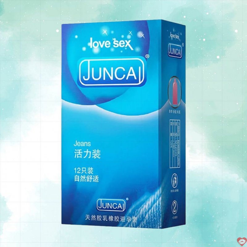 Bao cao su Juncai Jeans siêu mỏng nhiều gel trơn, ôm sát thoáng mát 