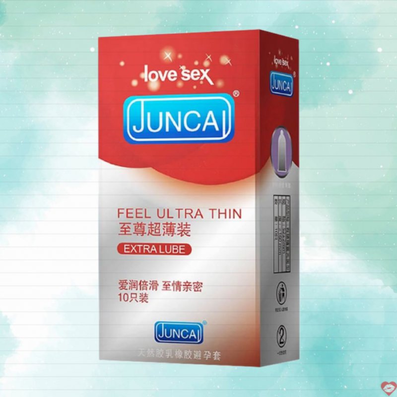Bao cao su Juncai siêu mỏng gel bôi trơn kéo dài 10 cái 