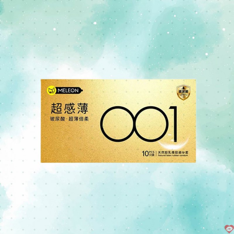 Bao cao su Meleon 001 Gold siêu mỏng mềm mại hộp 10 cái an toàn 