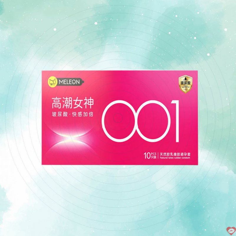 Bao cao su Meleon 001 Pink siêu mỏng gel HA dịu nhẹ hộp 10 cái 