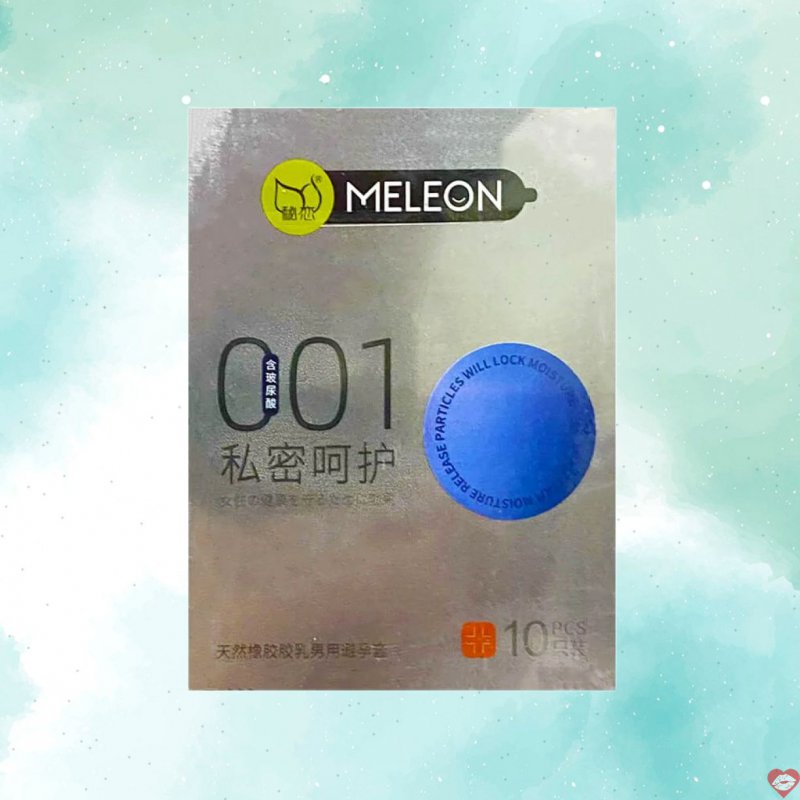 Bao cao su Meleon 001 Silver siêu mỏng hộp 10 cái thăng hoa 