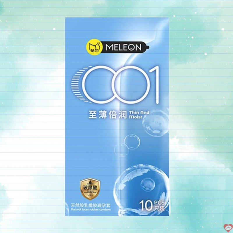Bao cao su Meleon 001 mỏng ẩm hộp 10 cái siêu truyền nhiệt kích thích cực đã 