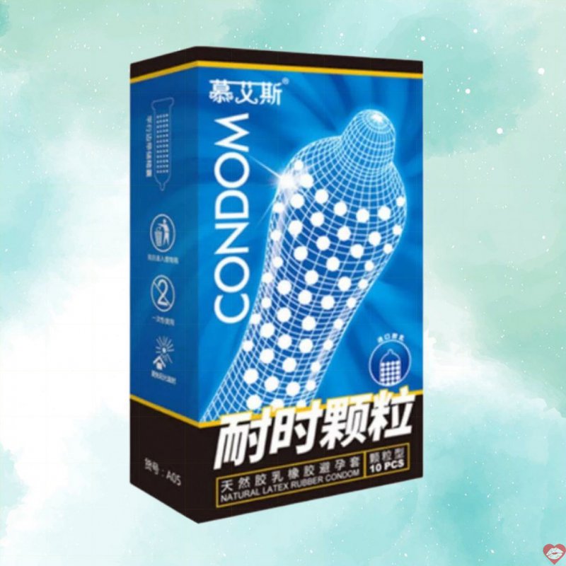 Bao cao su Muaisi Xanh Dương siêu mỏng nhiều gai gel bôi trơn 10 cái 