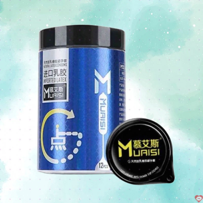 Bao cao su Muaisi hạt nổi cao cấp hộp 12 siêu mượt an toàn 