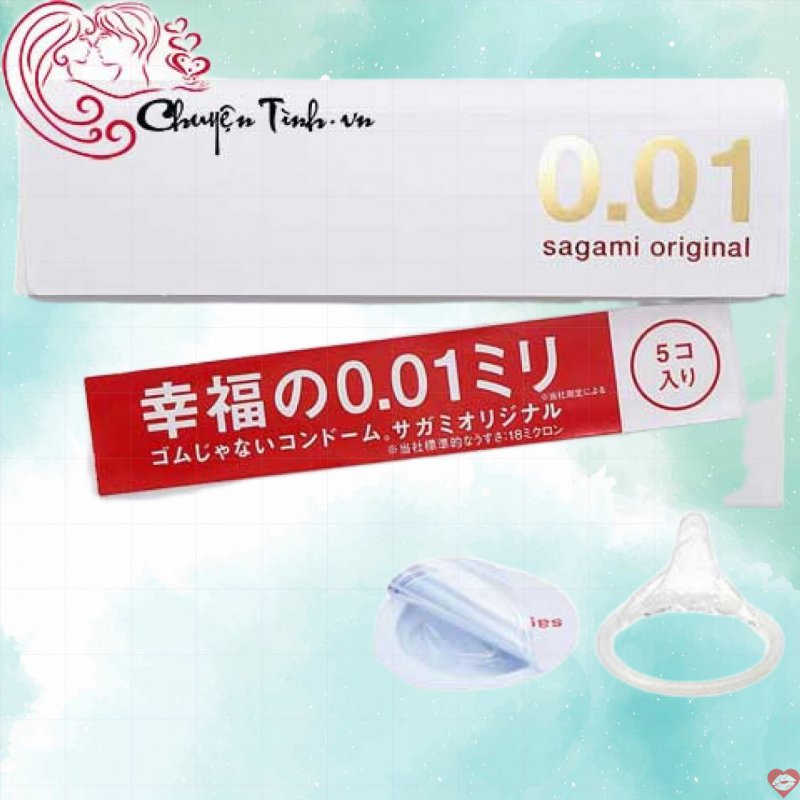 Bao cao su Sagami Original 0.01 siêu mỏng siêu trơn an toàn sướng 