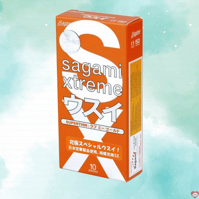 Bao cao su Sagami Xtreme siêu mỏng 0.03mm cảm xúc chân thật 10s 