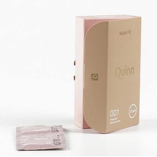 Bao cao su Quinn Nude Fit 0.01 Size 49mm siêu mỏng chống tuột