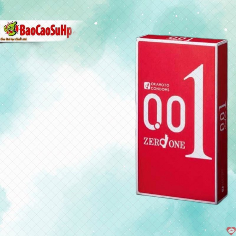 Bao cao su siêu mỏng Okamoto Zero 001mm an toàn mềm mại cảm giác tự nhiên 