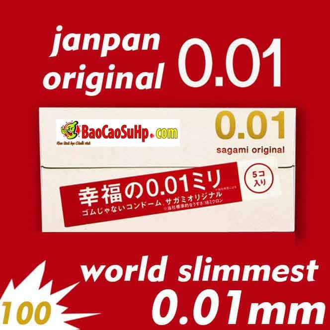Bao cao su sagami Original 001 mỏng nhất thế giới giá rẻ