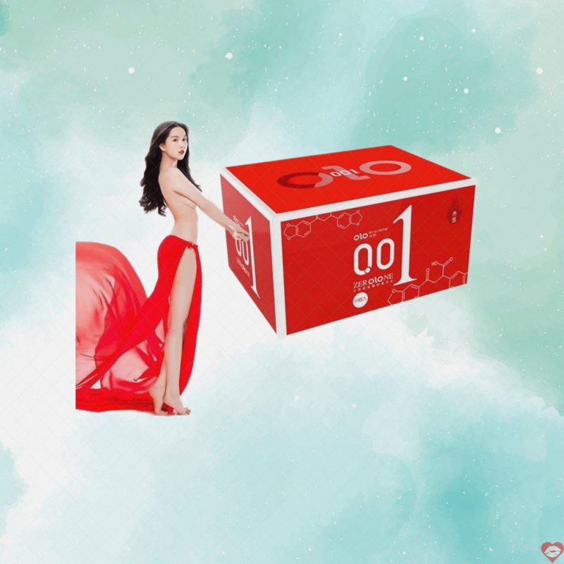 Bao cao su OLO siêu mỏng 001 Warm Red Ấm nóng cảm giác thật giá tốt 