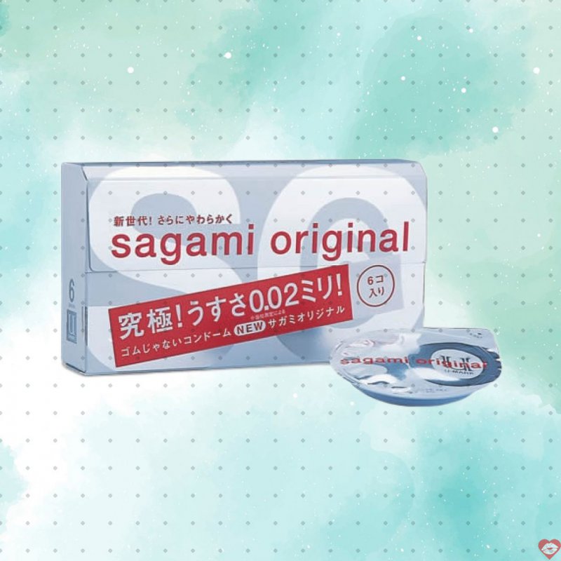 Bao cao su Sagami Original 002 mỏng nhất Nhật Bản hộp 2 chiếc an toàn 