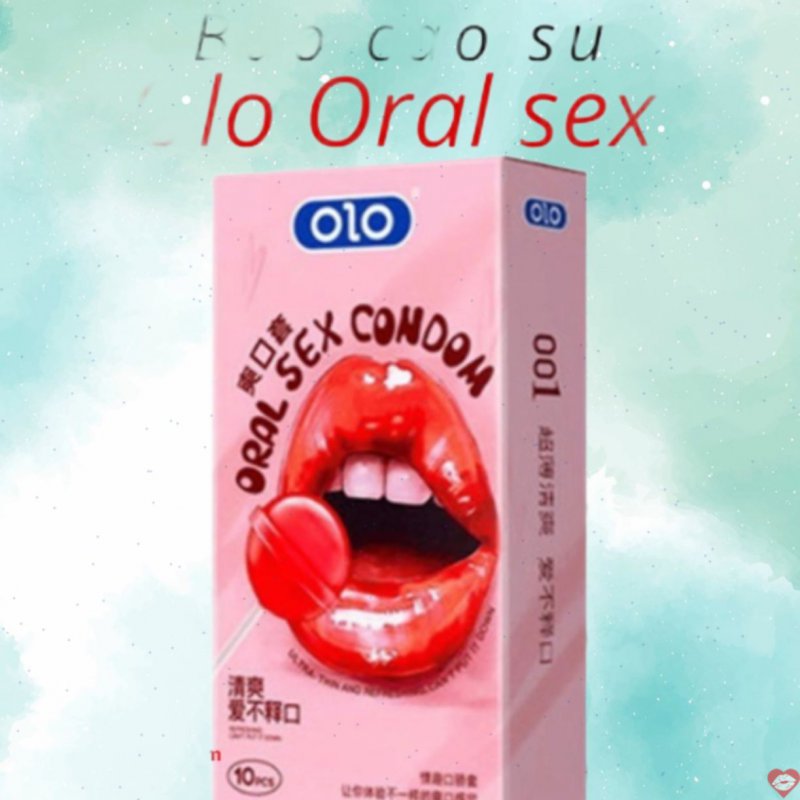Bao cao su Olo siêu mỏng 0.01 hương dâu Oral Sex kích thích 