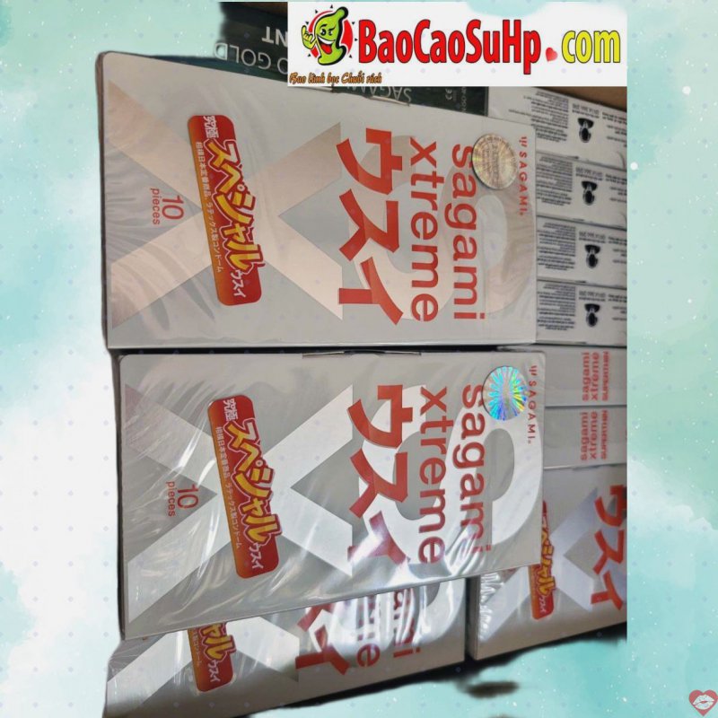 Bao cao su Sagami siêu mỏng 0.03mm co giãn tuyệt đỉnh an toàn 