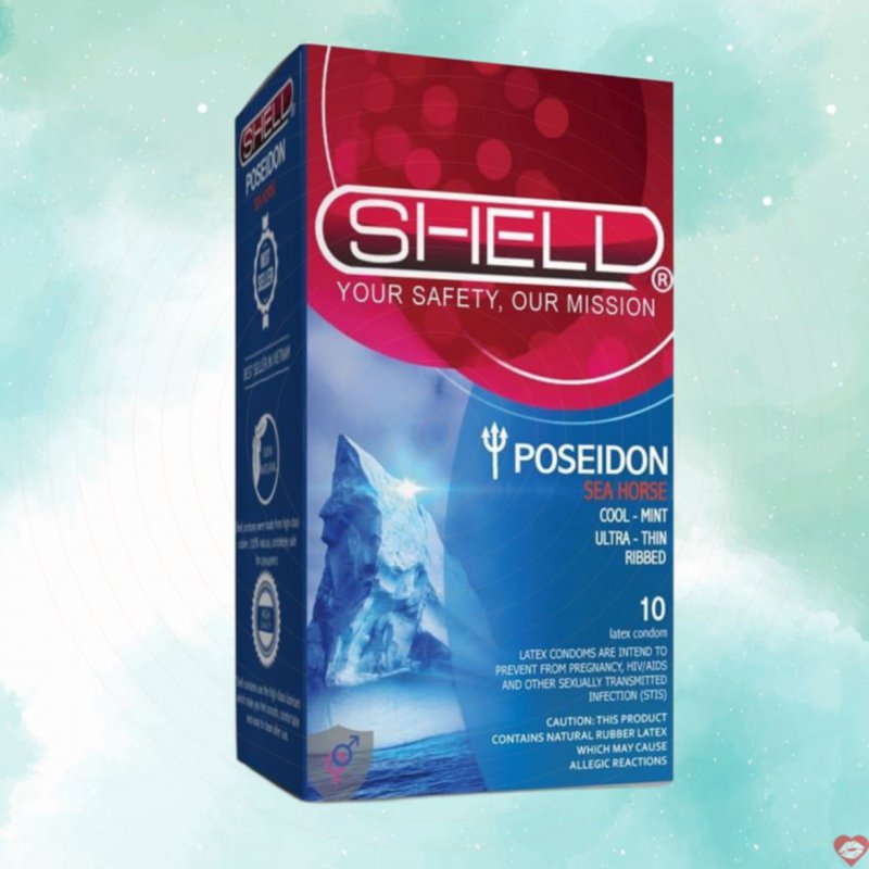 Bao cao su Shell Poseidon mát lạnh chống tuột siêu an toàn 