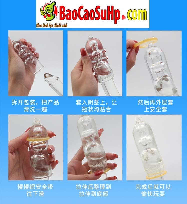 Bao cao su donden bọc đầu JS002 độc đáo tăng kích thước dương vật