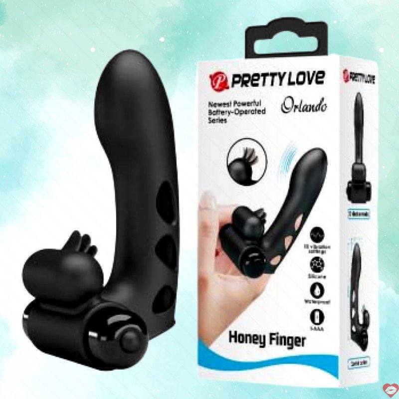 Ngón tay rung đôi Prettylove Orlando 10 chế độ rung nhỏ gọn tiện lợi 