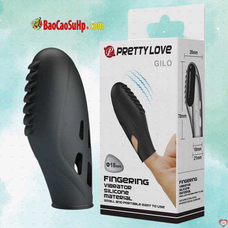 Ngón tay rung PrettyLove Gilo vân lưỡi nổi siêu nhỏ gọn kích thích nhẹ nhàng 