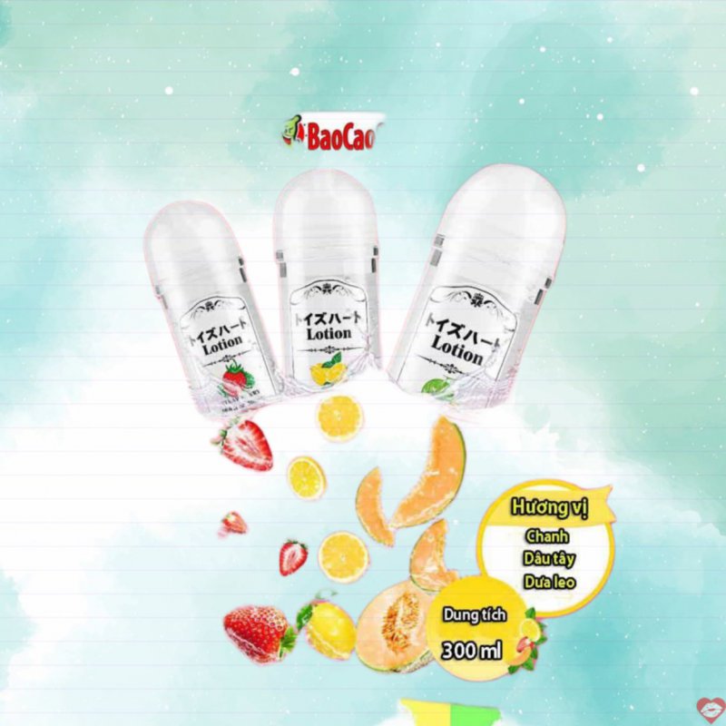 Gel bôi trơn 3in1 Nhật Bản hương trái cây cao cấp 300ml dưỡng ẩm 