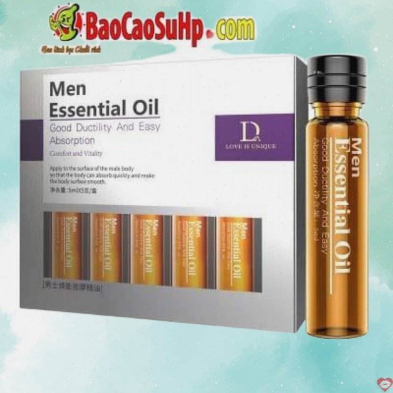 Gel massage body Men Essential Oil 25ml gel gốc dầu thư giãn cho nam nữ 
