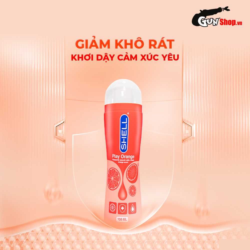 Gel bôi trơn hương cam Shell Play Orange - Chai 100ml
