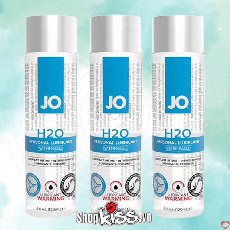 Gel bôi trơn nóng Jo H2O Warming gốc nước 120ml bôi trơn mượt 