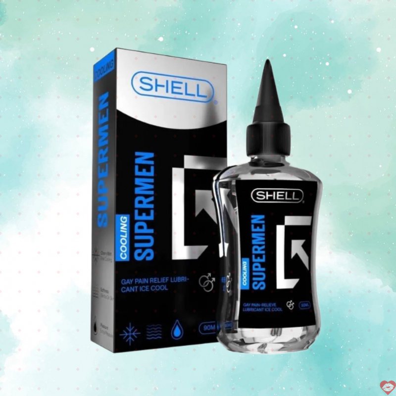 Gel bôi trơn Shell Supermen Cooling mát lạnh 90ml gel silicon an toàn 